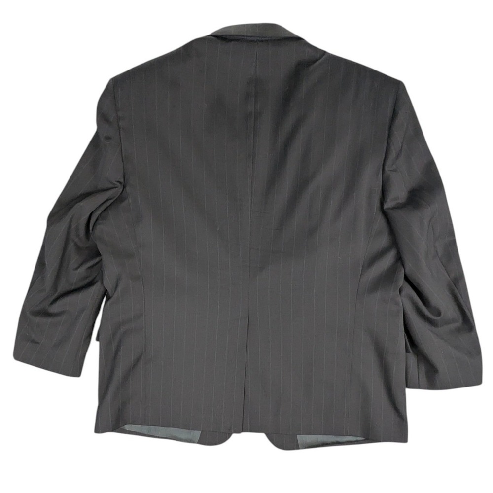Botany 500 Couture Mens 52R Pinstripe Suit Charcoal Gray Wool Blend 2-Piece USA - Picture 3 of 15